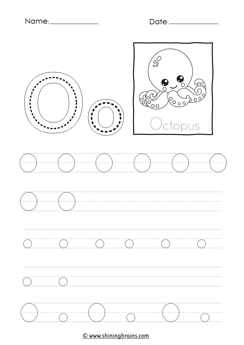 Tracing Letter O o Worksheet