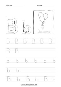 tracing letter b worksheet | alphabet b