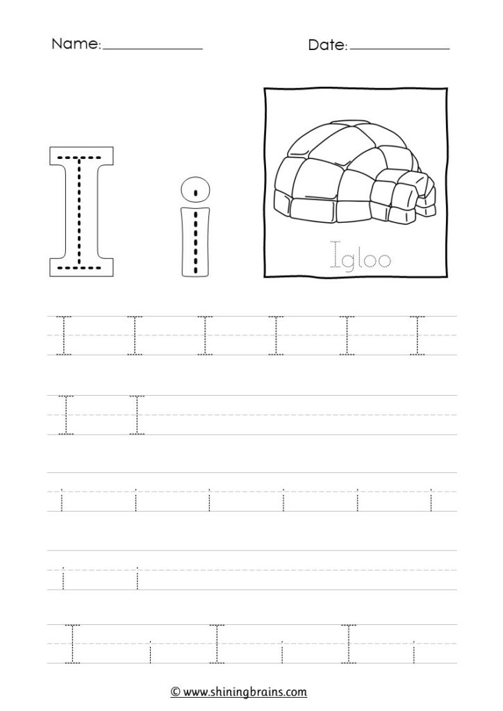 Free kindergarten alphabet worksheets | Trace letters worksheet