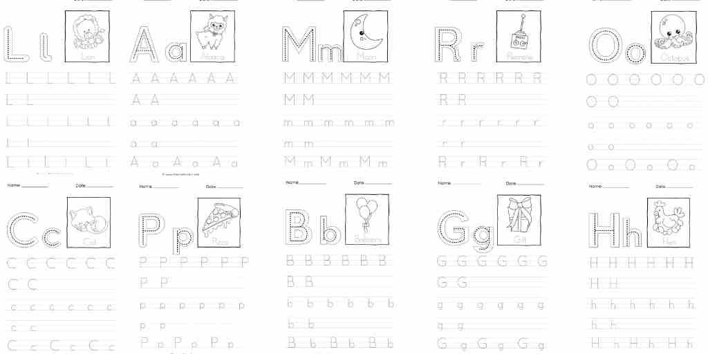 Tracing Letters | Alphabet Worksheets | Alphabet Worksheets for Kindergarten