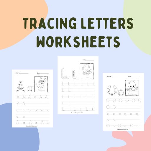 Kindergarten Tracing Letters Worksheets