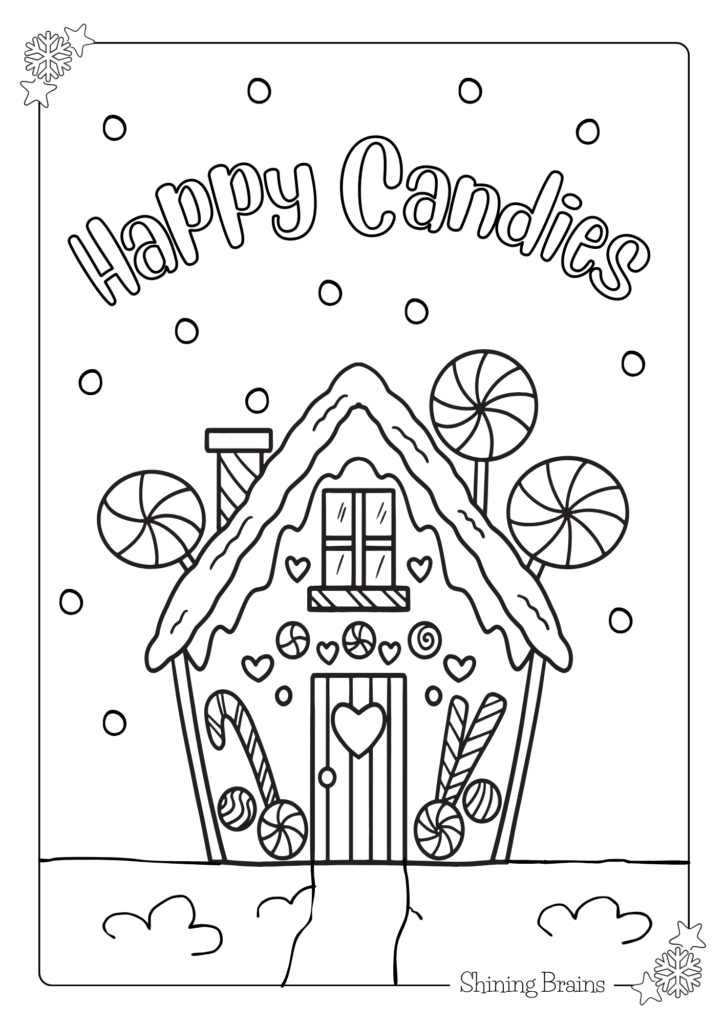 Christmas candyland coloring pages