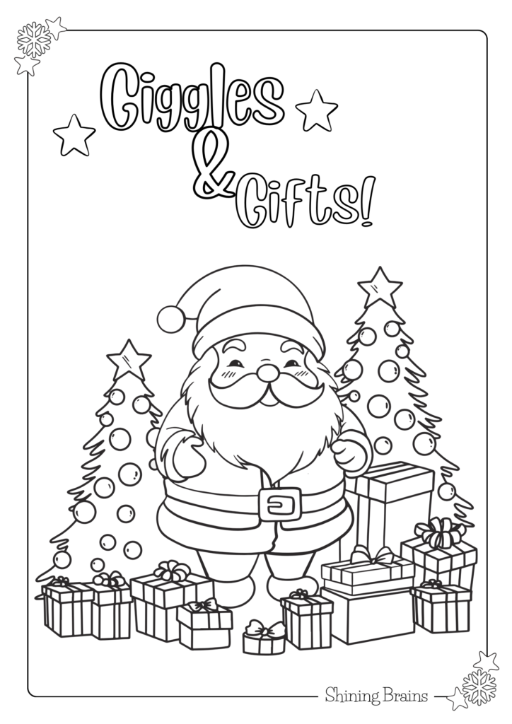Christmas coloring in pages | Santa Claus Christmas colouring pages