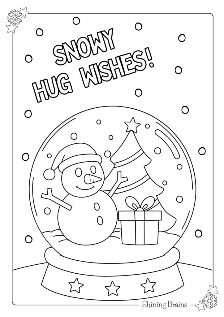 Christmas Snowglobe Coloring Sheet