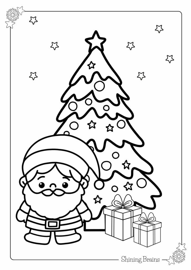Christmas tree, Santa and Gifts for Kids