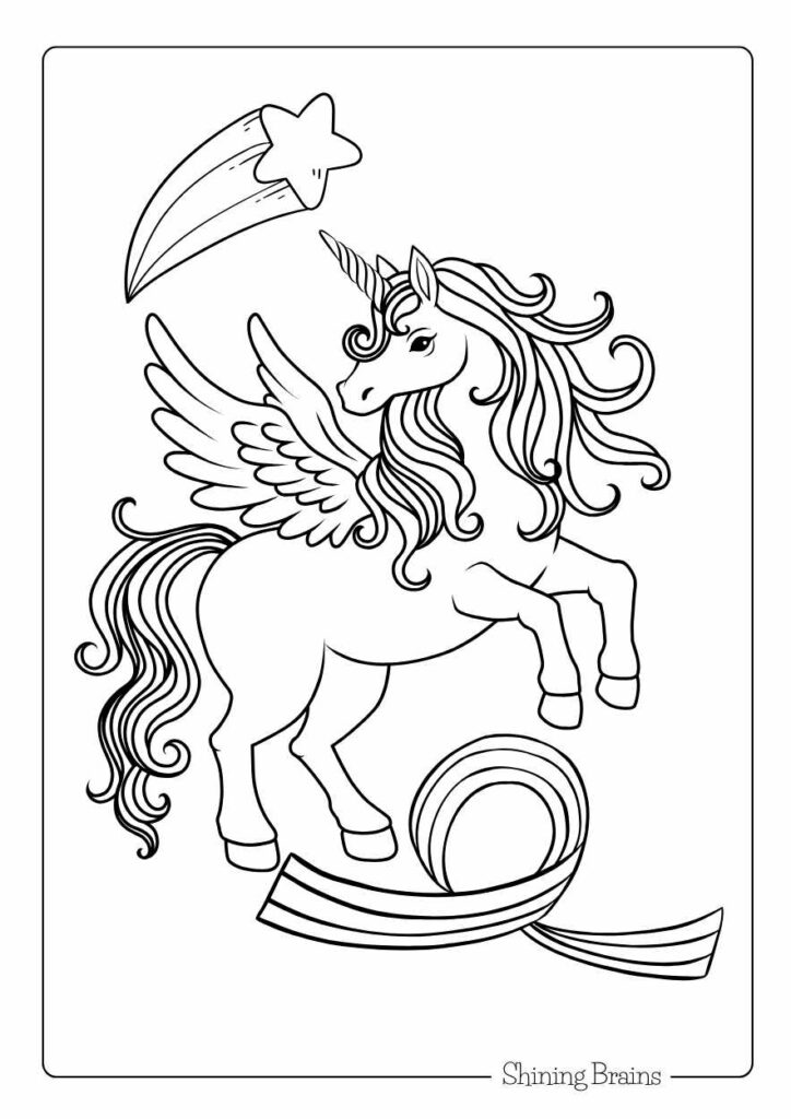 Unicorn colouring pages for adults